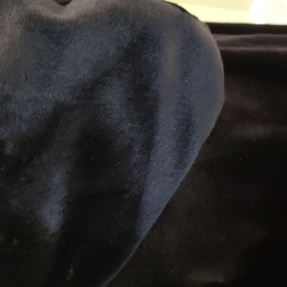 BLACK SHEARED BEAVER FAUX FUR HOODED PARKA - Picture 5 of 12